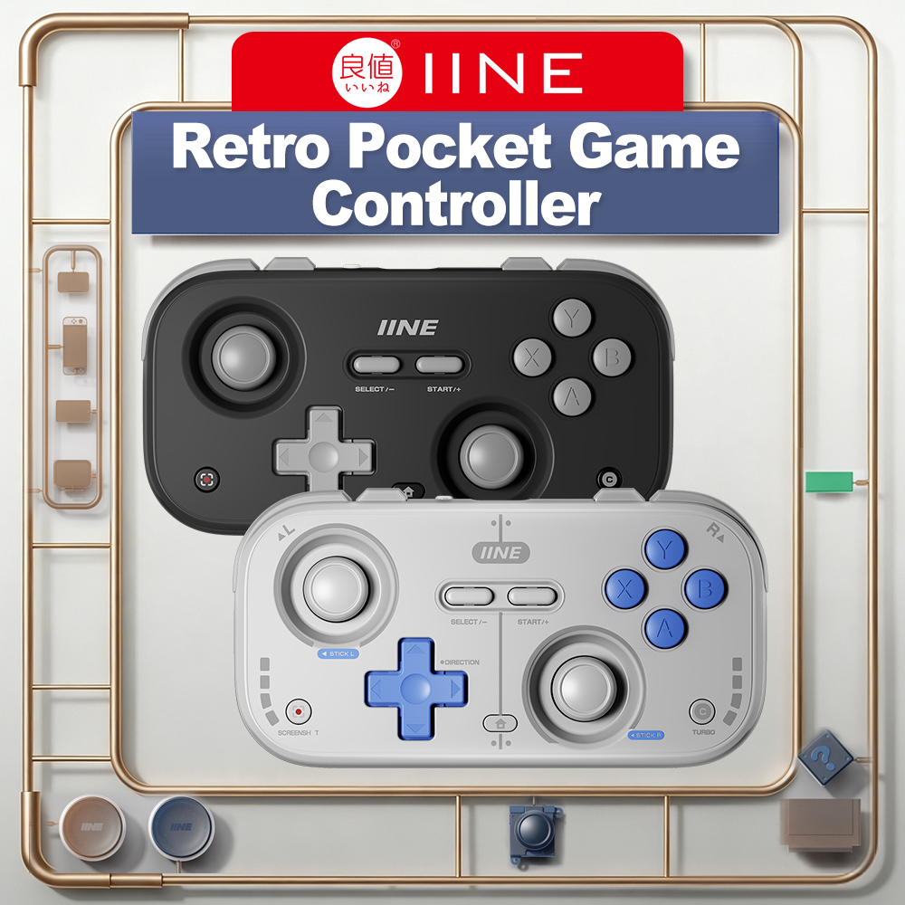 Retro Gaming La - IINE Mini Controller Retro Pocket Bluetooth
