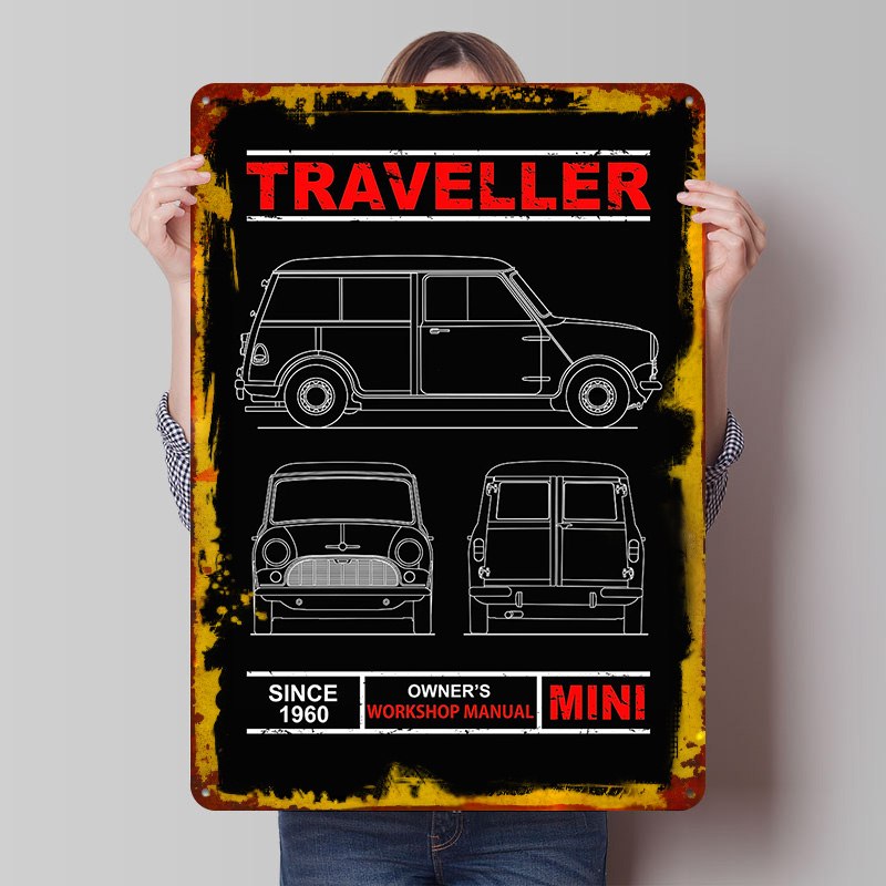 Retro Gaming Uk - UK Car-Traveller Blueprint Poster Customized Vintage
