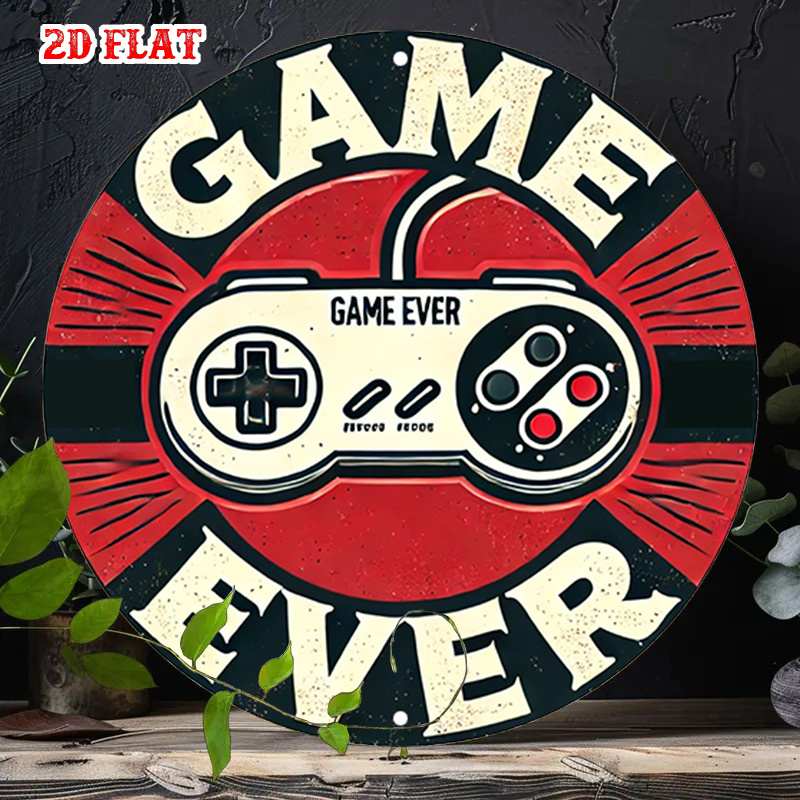 Retro Gaming Vibe - 2D Flat 1pc Retro Gaming Round