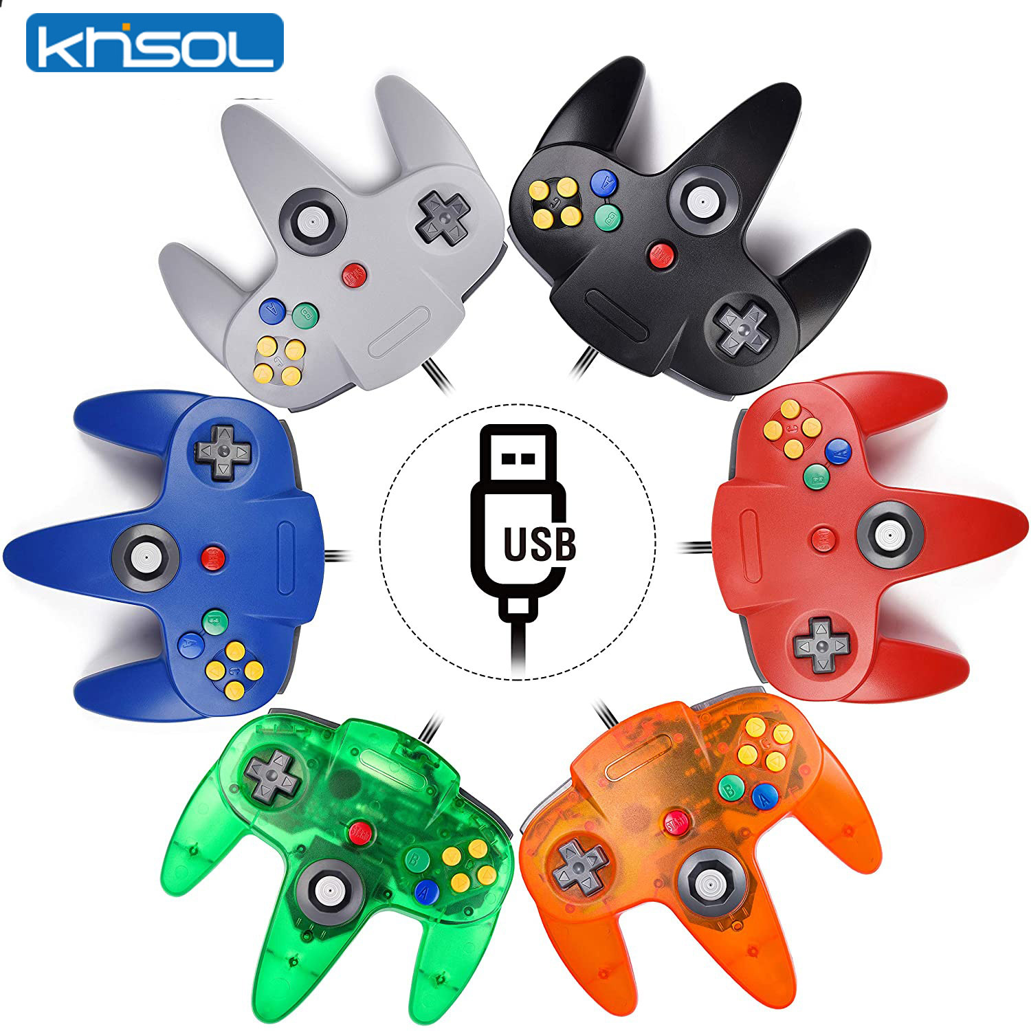 Retro Gaming La - N64 Controller Classic USB Wired Remote