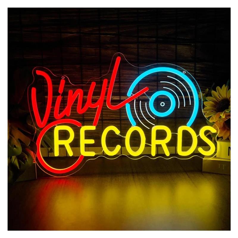 Vintage Record Neon Sign Retro - Retro Gaming Wallpaper review and price