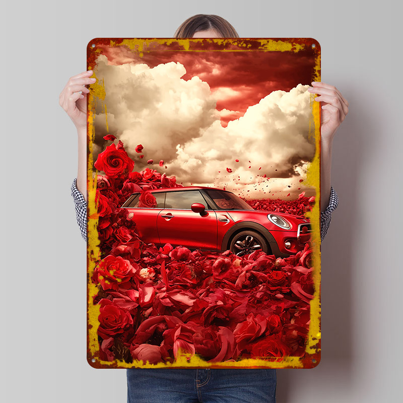 Red UK Car Cooper in Rose Fiel - Retro Gaming Uk review and price
