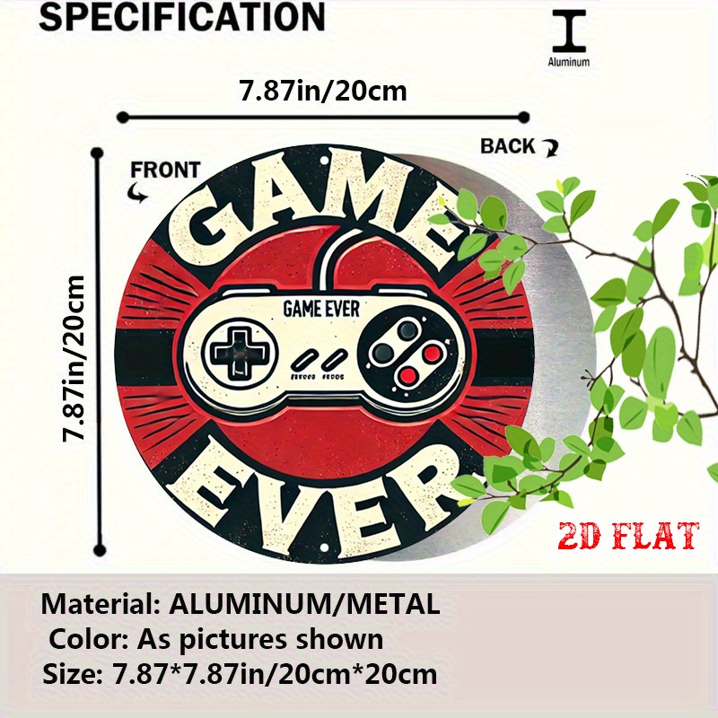 2D Flat 1pc Retro Gaming Round - Retro Gaming Vibe review and price