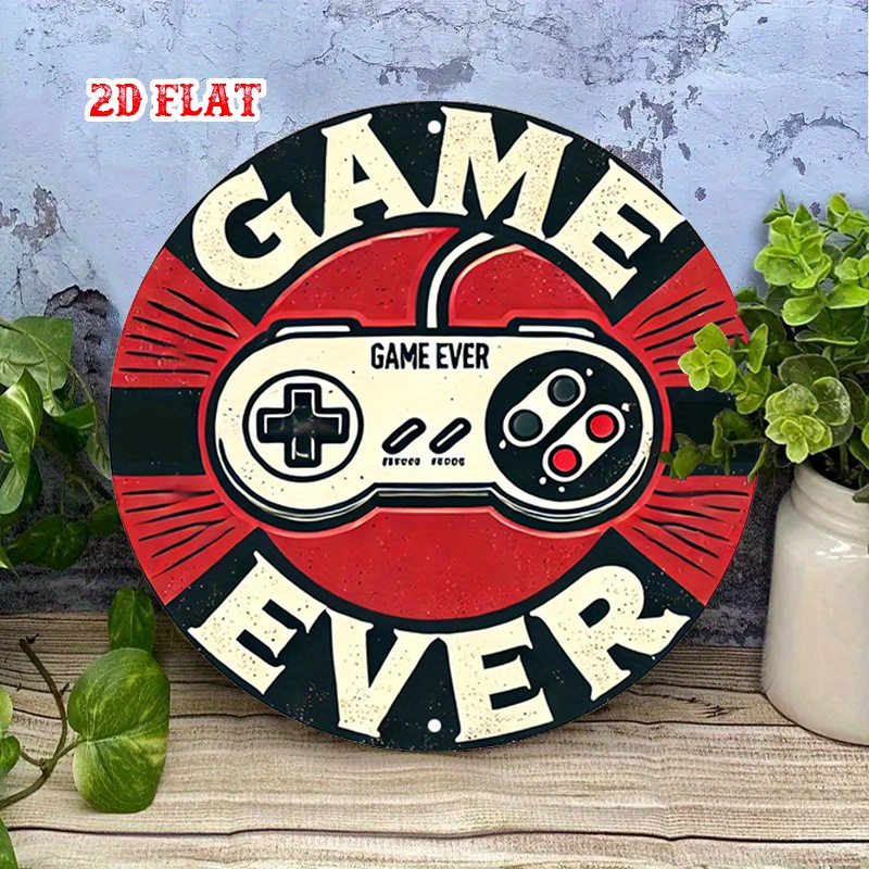 2D Flat 1pc Retro Gaming Round - Retro Gaming Vibe review and price