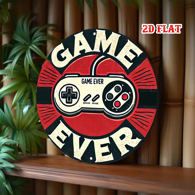 2D Flat 1pc Retro Gaming Round - Retro Gaming Vibe review and price