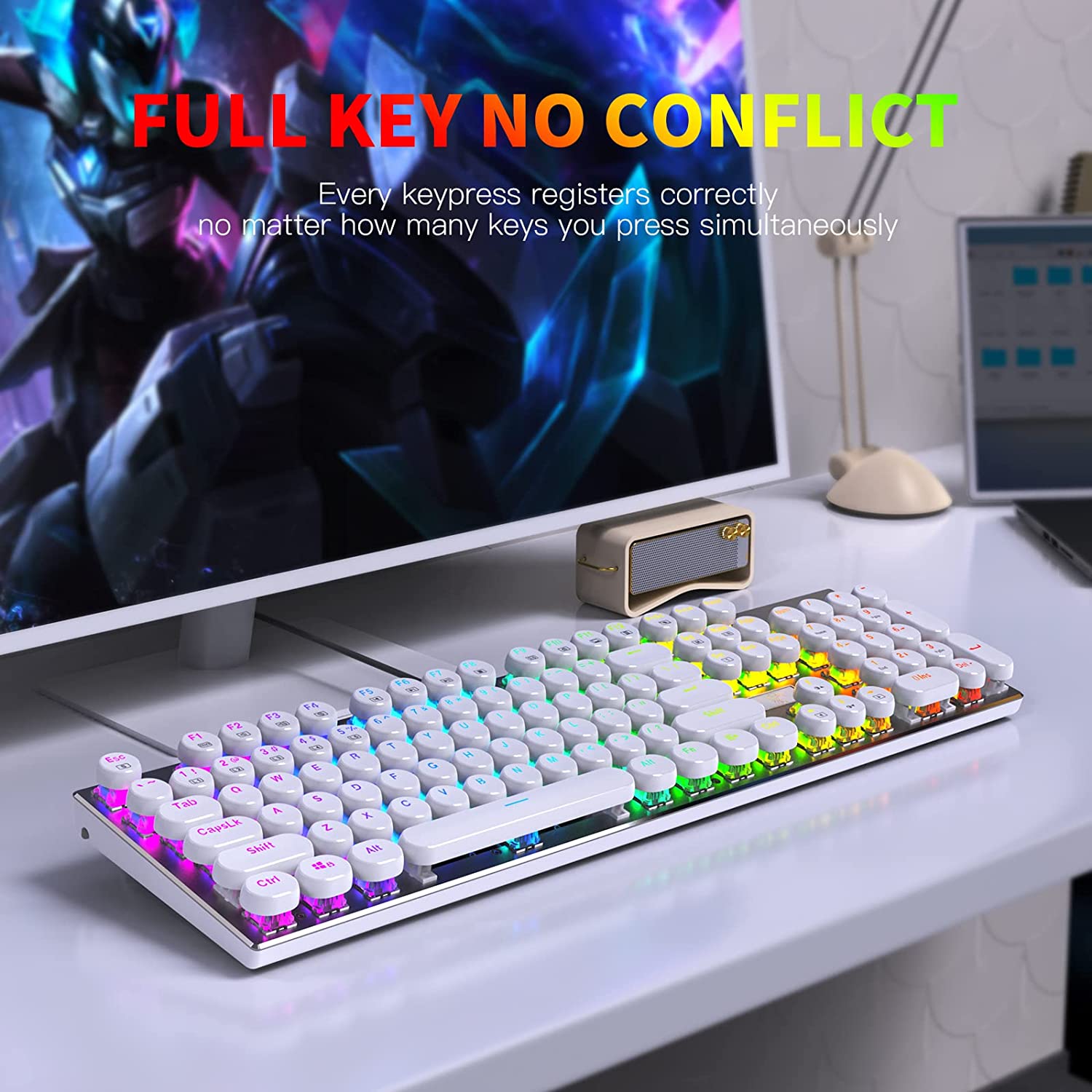 Mechanical Keyboard USB Wired  - Retro Gaming Uk review and price