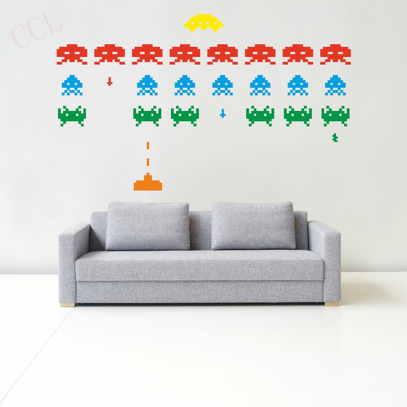 Gamer Vinyl Stickers SPACE INV - Retro Gaming Wallpaper review and price